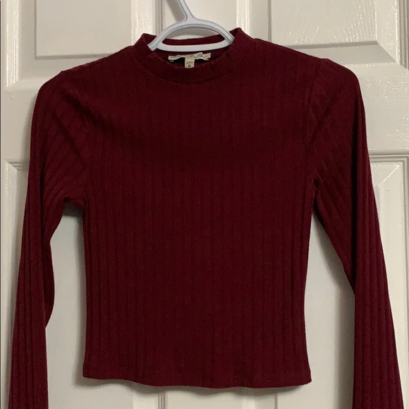 Burgundy Long Sleeve Top - Picture 2 of 3